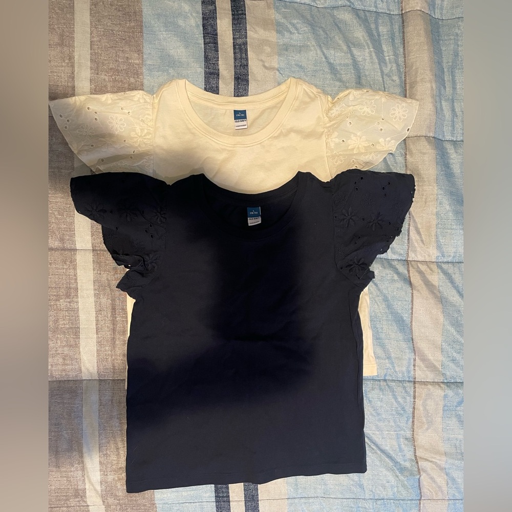 Old Navy Navy & Cream Short Sleeve Tee Duo
